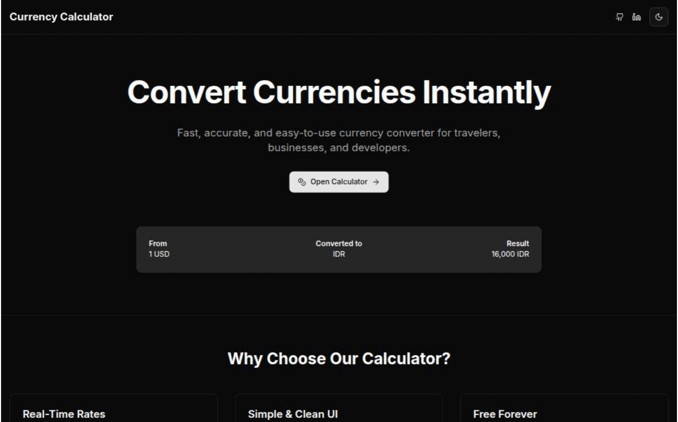 Currency Calculator Project
